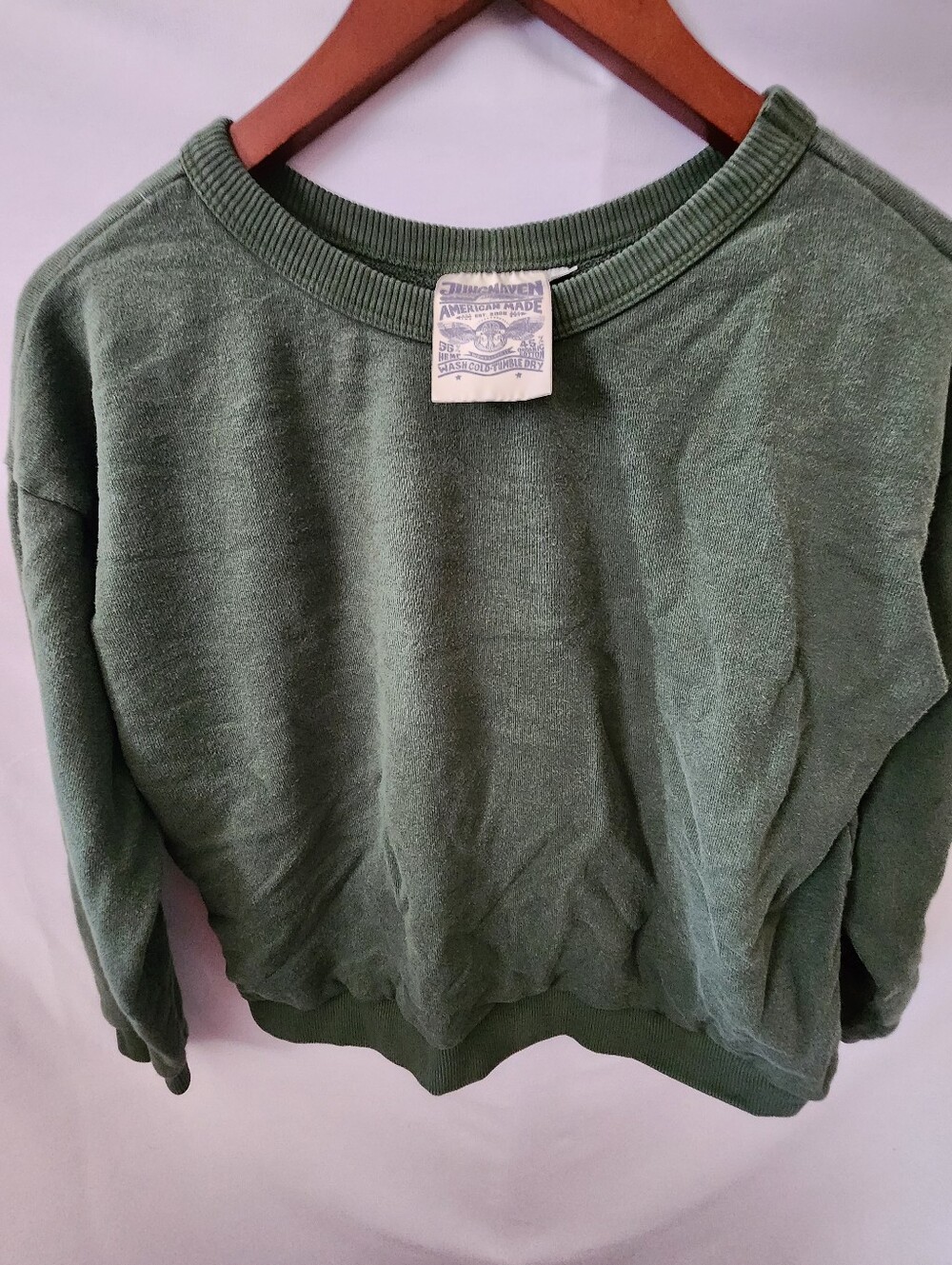 Jungmaven Green Sweatshirt. Size Medium